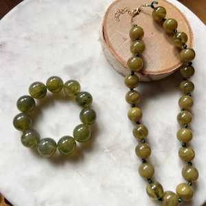 Colliers classiques à perles, forme de boule en pierre naturelle, bijoux unisexes tendance, couleurs vert, blanc, rouge, turquoise, B.H CRAFTS BH-1349 IGI - Product Image 5