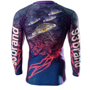 เสื้อรัดกล้ามเนื้อแขนยาวป้องกันรังสียูวีแบบซับลิเมชั่นสั่งทำพิเศษ ขายดีสำหรับผู้ชาย ชุดเสื้อรัดกล้ามเนื้อคุณภาพสูงสำหรับ BJJ MMA - Product Image 2