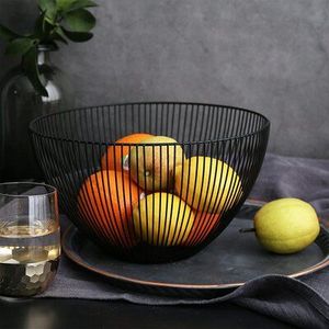 Grand panier à fruits décoratif en fil métallique pour comptoir de cuisine, support à fruits en fer robuste pour pommes - Product Image 1