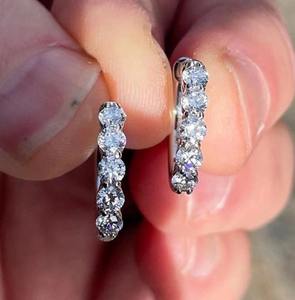 Pendientes de Aro con Diamante Cultivado en Laboratorio de 1 Quilate, en Oro Amarillo, Blanco o Rosa de 14K, Oro Sólido, Joyería Minimalista para Regalo o Fiesta - Product Image 3