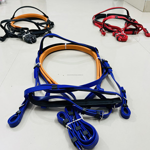 Look cuir cheval PVC tête décrochage bride aspect cuir finition mate avec raccords en laiton à prix très raisonnable - Product Image 2