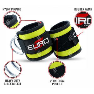 Sangles de cheville de qualité supérieure pour la salle de sport, série Pro, en nylon et néoprène résistant, légères, confortables, prévention des blessures, réglables - Product Image 6