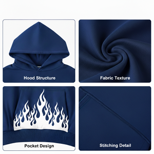 Sudadera con capucha de algodón, estilo oversize con hombros caídos, para hombre y mujer, personalizada, estilo streetwear. - Product Image 6