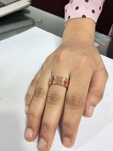 Anillo de Cobre Puro Sólido al por Mayor, Banda Unisex, Joyería Tradicional Ayurvédica Curativa, Tallado a Mano con Diseño Floral de Hojas y Enredaderas - Product Image 5