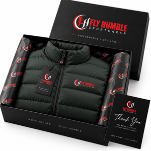 เสื้อแจ็คเก็ตพัฟเฟอร์สีดำสำหรับผู้ชาย Fly Humble คอตั้ง ปิดด้วยซิป กันลม เหมาะสำหรับฤดูหนาว สวมใส่สบาย บุด้วยใยโพลีเอสเตอร์หนา สีพื้น - Product Image 6
