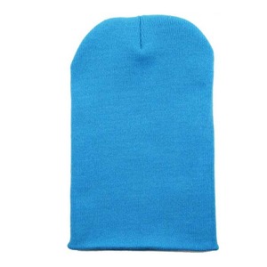 Gorro Unisex de Color Sólido, 100% Acrílico, Gorro de Invierno de Punto, Estilo Casual, Azul, para Adultos, Circunferencia de Cabeza de 56-58 cm - Product Image 4
