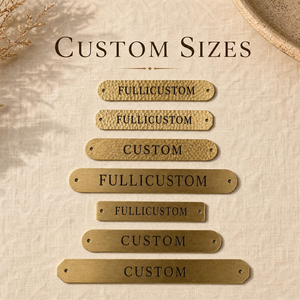 Custom Solid Brass Nameplate Personalized Brass <b>Tag</b> with Logo Text Hammered Metal Label for Furniture Woodwork Cabinets Doors - Product Image 6