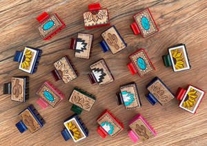 กิ๊บหนีบผมหนังขนาดเล็กสำหรับผู้หญิงทำด้วยมือมีสไตล์ตะวันตกคลิปหนีบผมขนาดเล็ก - Product Image 6