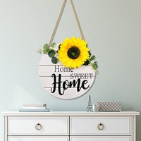 Decoración de Pared Rectangular de Alta Calidad WUJI con Diseño Floral de Otoño, Decoración para el Hogar, Personalizable, de Poliéster y MDF, 27cm X 27cm