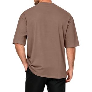 Chemise décontractée à col en V pour homme, manches courtes, t-shirt basique uni, vêtement d'été, mode quotidienne - Product Image 2