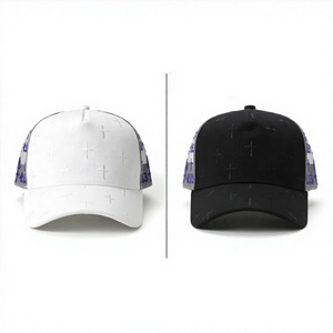 Casquette de baseball personnalisée en satin doublé de soie avec strass, broderie 3D, 5 panneaux, logo personnalisé, casquettes en daim, Gorras, casquette noire gothique - Product Image 6