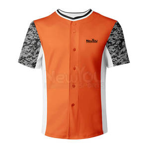 Vente directe d'usine, maillot de baseball à manches courtes respirant et à séchage rapide pour hommes adultes avec logo sur le devant - Product Image 4