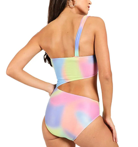Maillot de bain 2 pièces rouge uni pour femme, grande taille, épaules dénudées, bas de bikini à nouer sur les côtés, infroissable, 240g, sans couture, pour la plage - Product Image 5