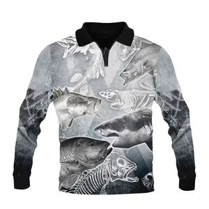 Camiseta de Pesca Personalizada para Hombre, de Algodón Suave, Protección UPF 50, Transpirable, de Secado Rápido, Ropa para Actividades al Aire Libre - Product Image 3