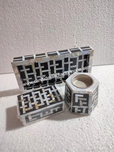 Ensemble brûleur d'encens géométrique en marbre avec plateau, diffuseur d'aromathérapie, utilisation toute saison - Product Image 4