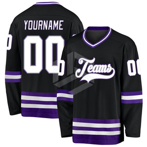 Maillot de hockey sur glace de haute qualité, nouvelle arrivée, manches courtes, 100% polyester, séchage rapide, vêtements d'équipe personnalisés, unisexe - Product Image 1
