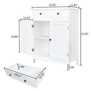 Spedizione Gratuita: Mobile da Bagno YJ con Doppie Ante e un Cassetto, 100 Pagine - Product Image 6
