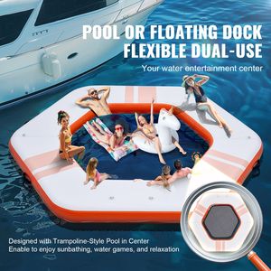 Piattaforma Galleggiante Gonfiabile da 8,5FT con Tappetino Antiscivolo in PVC da 5FT per Piscina e Mare - Product Image 2