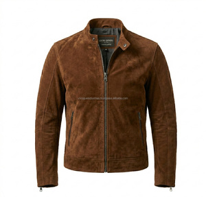 Nueva Chaqueta Bomber de Cuero Vintage para Hombre, Corte Slim, Textura Granulada, Impermeable, Resistente al Viento, Hecha a Medida, OEM - Product Image 5