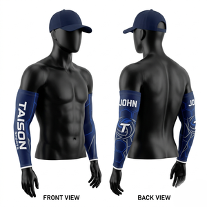 Manguito de Voleibol Premium de Poliéster y Spandex, Transpirable, que Absorbe la Humedad, con Panel Geométrico Marrón Dorado y Logotipo Personalizado por Sublimación - Product Image 5