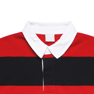 Nuevo Diseño de Camiseta de Rugby Polo para Hombre, Sublimación de Alta Calidad, Ropa Deportiva a Rayas Personalizada para Hombre, Camiseta de Rugby Polo - Product Image 3