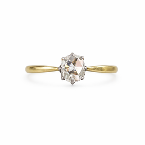Bague de Fiançailles Solitaire Élégante en Or Massif 14K avec Diamant de Laboratoire Rose Taillé Antique de 1 Carat, Tige Conique, Couleur DEF, Pureté VS-VVS, Bague de Promesse - Product Image 2