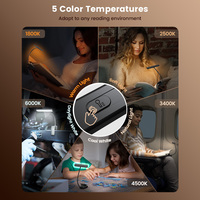 Lámpara de Lectura con Clip Flexible de 26 LED, Recargable por USB C, Ligera, con Batería de Litio de 1200 mAh, para Cama, Venta al Por Mayor