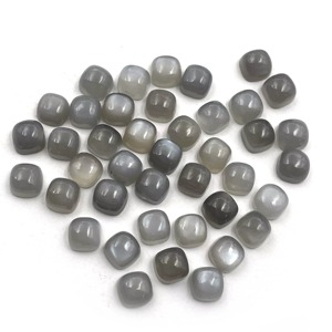 Lot de pierres précieuses en vrac œil de chat, cabochons coussin en pierre de lune grise naturelle certifiées IGI, 6 mm, pour la fabrication de bijoux - Product Image 4
