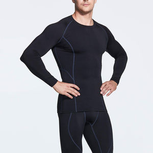 Chemise de compression à manches longues multicolores sur mesure, séchage rapide, couche de base performante avec de belles coutures, chemises pour hommes - Product Image 5