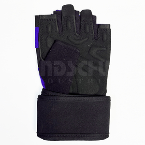 PU Material Hand Grips Elastic Gym <b>Gloves</b> Heavyweight for Weight Lifting Body Building Training Sports Fitness - Product Image 4