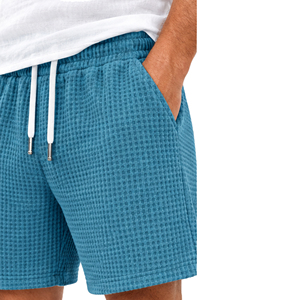 Wholesale <b>Mens</b> Waffle Knit <b>Shorts</b> Premium Casual <b>Lounge</b> <b>Shorts</b> Elastic Waist Drawstring Gym Workout Training Fitness Sportswear - Product Image 5