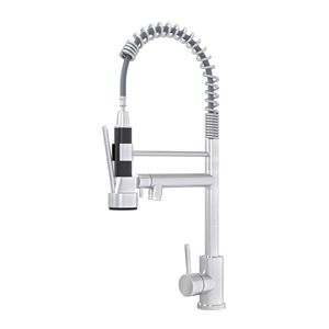 Rubinetto da cucina Bothwa Home da 19 pollici con maniglia singola, certificato CUPC, finitura nichel spazzolato - Product Image 5
