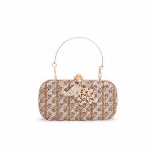 Bolso de noche dorado P15189 para clutch de novia - Product Image 3