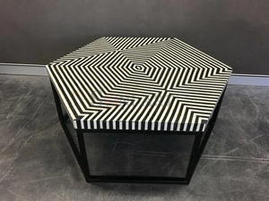 Table basse moderne en os incrusté avec rangement, fabriquée à la main - Ajoutez du luxe et du charme à votre maison - Product Image 6