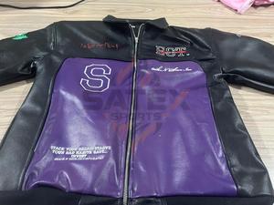 Veste en cuir véritable zippée pour homme, manteau printemps-automne, veste de mode pour homme, col rabattu, coupe ajustée, veste décontractée - Product Image 3