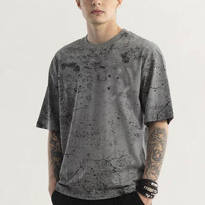 Nouveaux T-shirts tendance pour hommes, coupe oversize, manches courtes, 100% coton, séchage rapide, effet délavé à l'acide, style streetwear, logo personnalisé, T-shirt pour hommes - Product Image 5