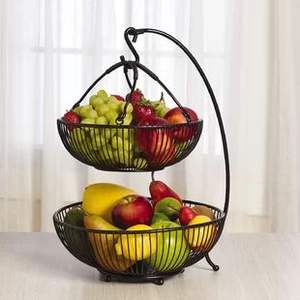 Cesta de Frutas Decorativa de Metal para Encimera que Combina Utilidad con Elementos de Estilo Refinado para el Hogar - Product Image 3