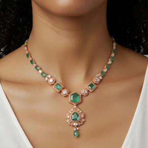 Conjunto de Joyería de Plata Pura para Mujer |   Conjunto de Collar y Aretes de Plata Esterlina 925 por Gajaah - Product Image 3