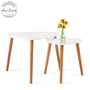Best Quality Handcrafted Oval Shape Side <b>Table</b> with <b>White</b> Finished for Living Room Bedside Coffee <b>Table</b> - Product Image 4