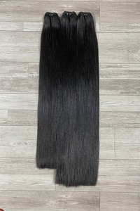 Top qualité 100% extensions de cheveux humains non transformés cuticule aligné naturel droit cheveux vierges tissage pour les femmes noires - Product Image 3