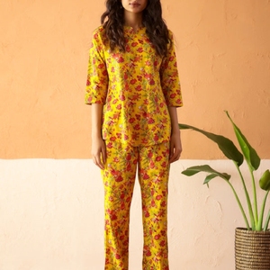 Robe de nuit pour femme à manches longues, en coton tricoté, pour l'automne, vêtement de nuit décontracté pour la maison, haut ample et confortable - Product Image 1