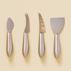 Ensemble de 3 couteaux à fromage de luxe en acier inoxydable avec manche en bois et incrustation de os, accessoires pour planche à charcuterie, ensemble d'outils à fromage, couverts - Product Image 3
