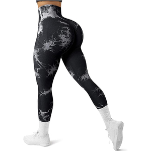 Leggings de yoga premium pour femmes, tie-dye, sans couture, taille haute, pour fitness, gym, entraînement, vêtements de sport, collants - Product Image 4