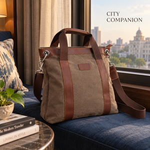 Sac à dos messager en toile durable avec fermeture à boucle et bandoulière réglable pour hommes |   Sac de transport quotidien pour le travail, l'école et les voyages - Product Image 2