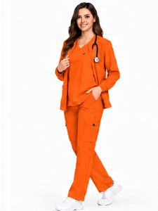 Ensemble de blouses médicales personnalisées 3 pièces, veste à manches longues chaude, uniforme d'infirmière pour hôpital, pharmacie, vêtements de travail chirurgicaux, unisexe, homme - Product Image 5