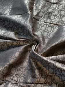 Tissu jacquard floral métallisé avec tissu en cuir synthétique jacquard tissé texturé - Product Image 2