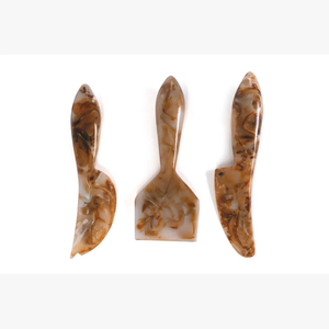 Cuchillo y tenedor de lujo premium, ecológicos, duraderos, de resina, portátiles, juego de cuchillos para queso, cortador y esparcidor de queso para el hogar, cafetería, restaurante - Product Image 1