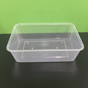 Nouvelles idées de produits de l'usine du Vietnam 2026 : Contenant alimentaire rectangulaire jetable en plastique transparent injecté de 650/750 ml avec couvercles - Product Image 2