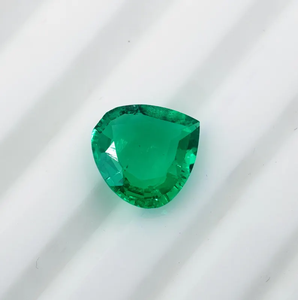 Pierre précieuse émeraude colombienne cultivée en laboratoire, 1,20 carat, taille cœur, facettée, pierre lâche, marque HAYAAT GEMS, 8x8x3mm, pour la fabrication de bijoux - Product Image 5