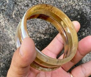 Nuevo Diseño Ecológico, Brazalete Redondo de Cuerno de Búfalo/Vaca, Joyería Moderna Hecha a Mano - Product Image 4